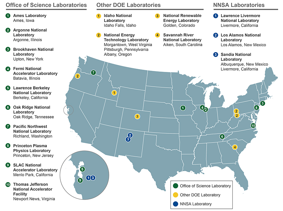doe laboratories map 2014